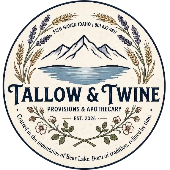 Tallow & Twine, Provisions & Apothecary. Crafted in the mountains of Bear Lake.